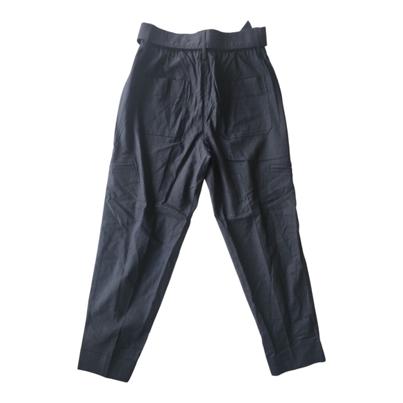 Rachel Zoe Black Belted Baggy Dress Pants 8 - Picture 2 of 7